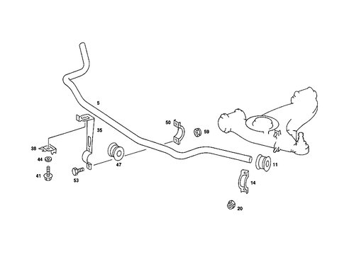 Front Torsion Bar-Standard Suspension for 1987 Mercedes-Benz 190E ...