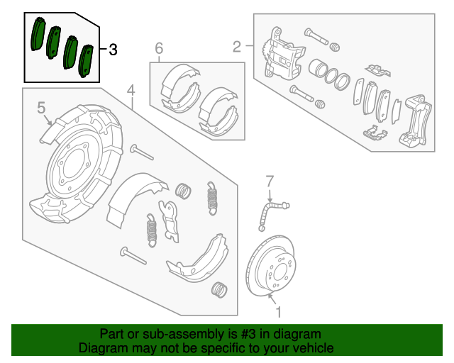 20032009 Kia Sorento Brake Pads Rear 58302 3EU01 QuirkParts