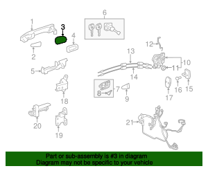 2012-2018 Lexus Handle Cover 69218-0E010-B3 | OEM Parts Online
