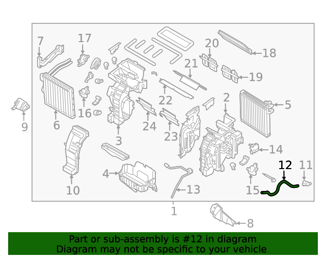 972371P000 Cabin Air Temperature Sensor Aspirator Tube 20192023 Kia