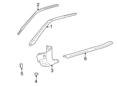 Interior Trim - Pillars for 1998 Toyota RAV4 #1