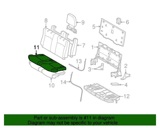TOYOTA Genuine 79021-48070-B0 Seat Cushion Cover Sub Assembly TOYOTA Genuine 79021-48070-B0 Seat Cushion Cover Sub Assembly