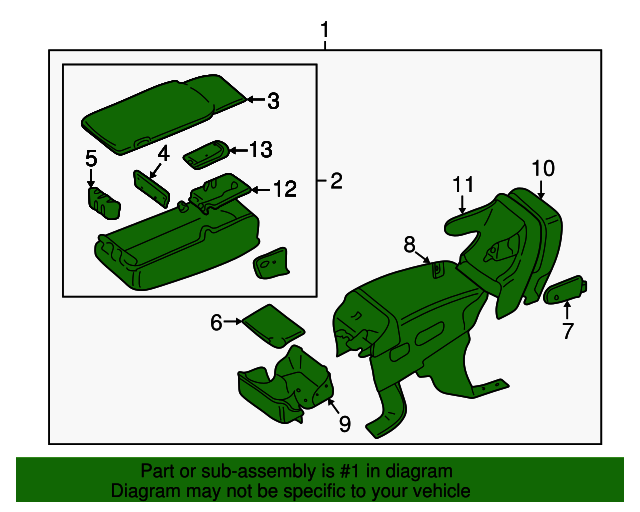 20042005 Lincoln Town Car Center Console 5W1Z5460018BC QuirkParts