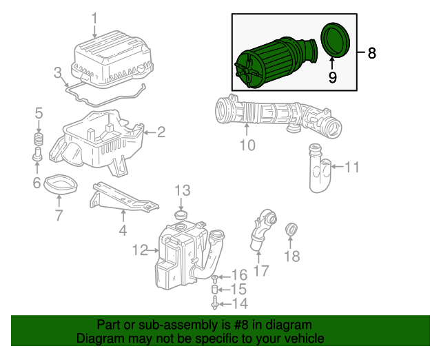19942001 Acura Integra Element, Air Cleaner 17220P72505 Acura