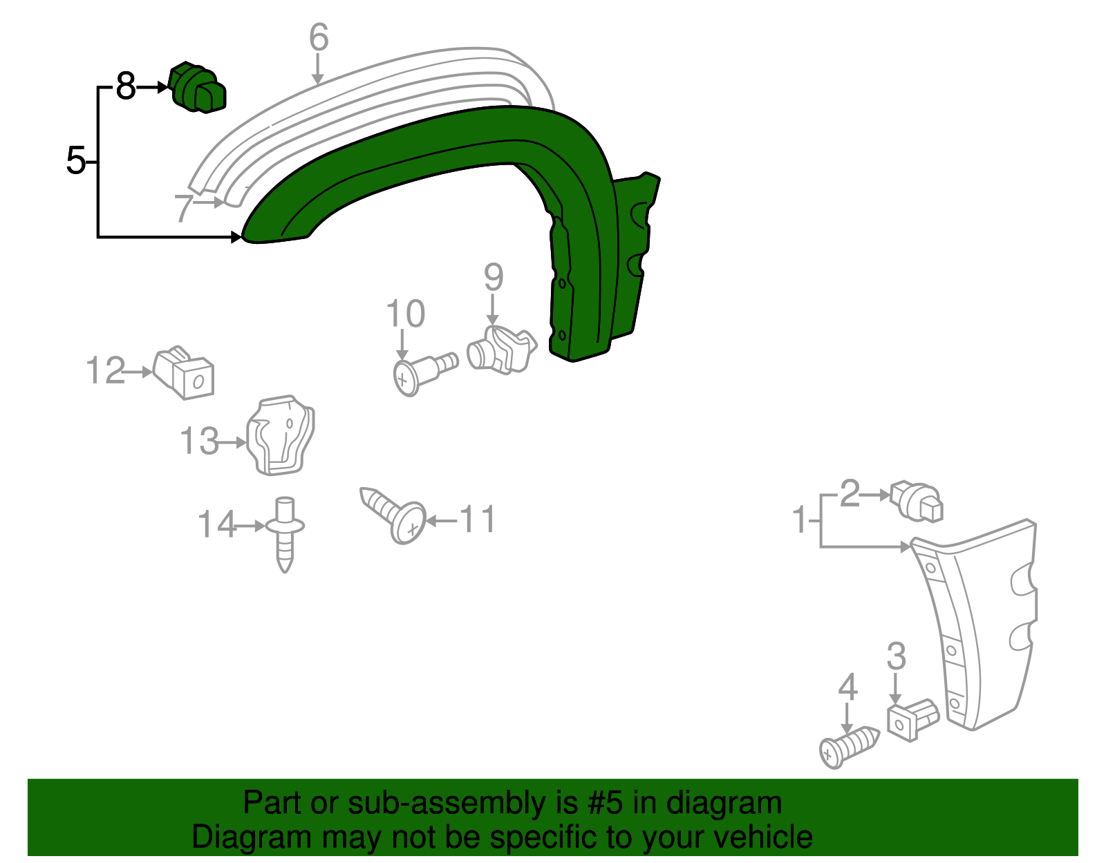 Wheel Flare - Toyota (00444-42968-RH)