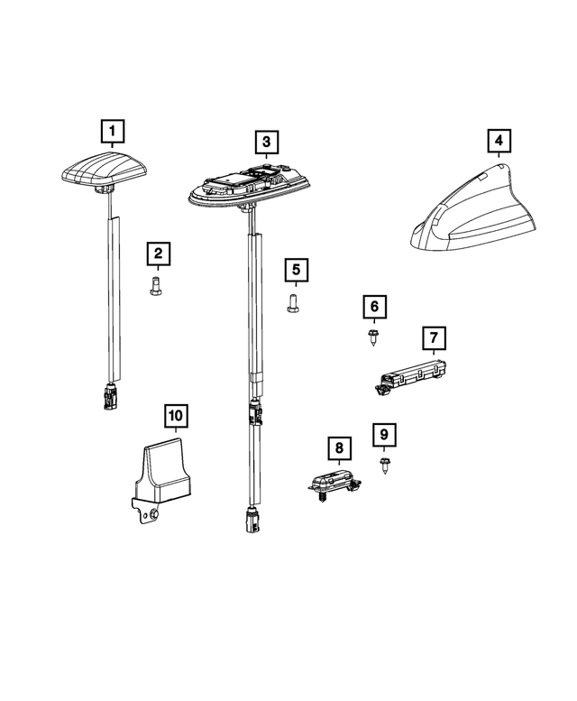 20202023 Dodge Charger Antenna Base Cover 5ZW42VECAA Mopar Powertrain