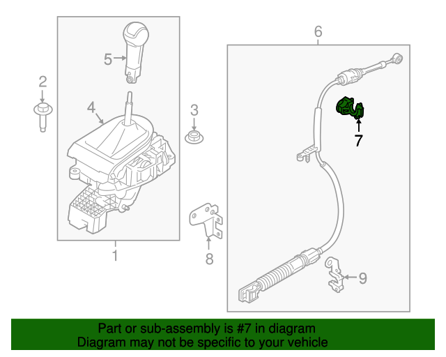 20152020 Ford Automatic Transmission Shifter Cable Clip ED8Z7H181A