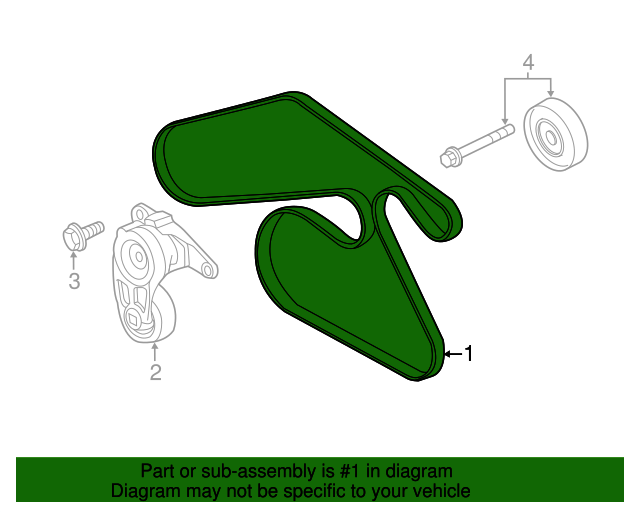 ACROPIX Serpentine Belt For Chevrolet Camaro 6.2L 2010-2011 (Part #12610786)