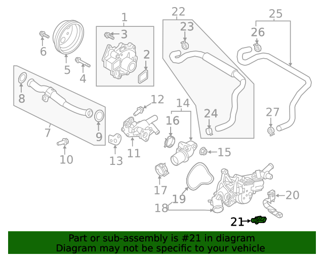 20162023 Mazda Coolant Temp Sensor SH0118840 MazdaParts