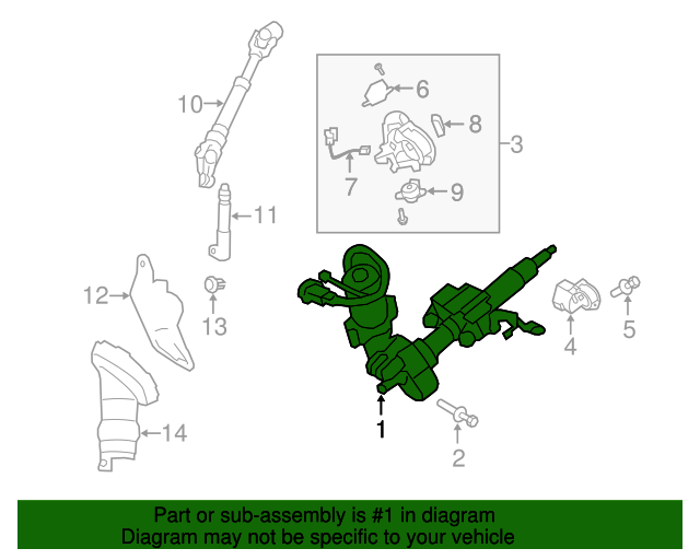 20092013 Toyota Corolla Steering Column 4525002820 Toyota Parts Center