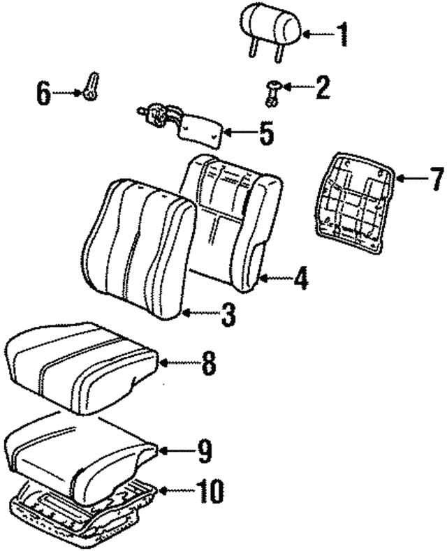 OEM 1992-1996 Toyota Camry Adjust Lever Part # 72791-22020-B0  