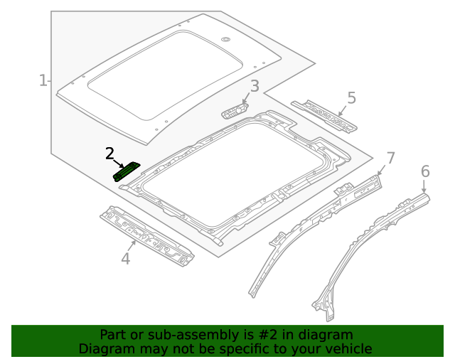 Roof Panel Bracket 2GJ-817-421