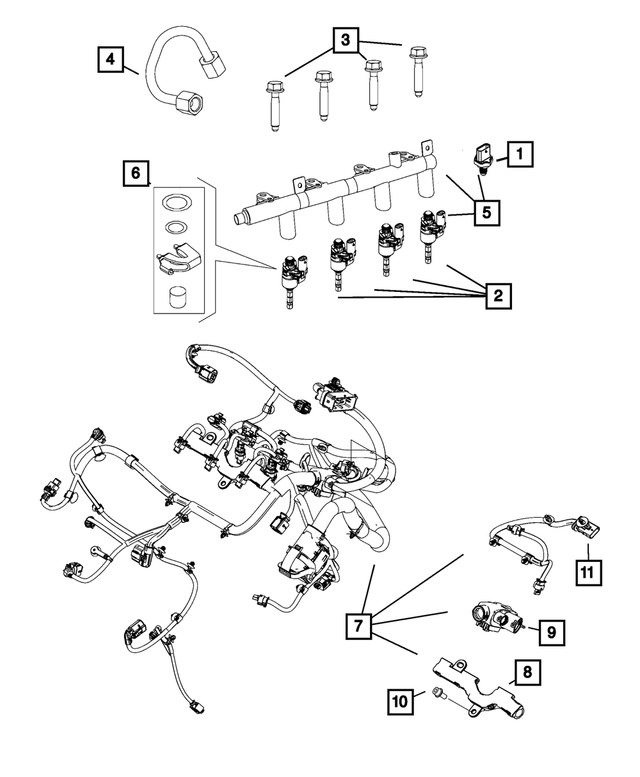 20192022 Mopar Fuel Pressure Sensor 68440295AA My Mopar Parts