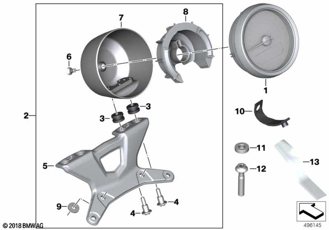 77538389483 - Set Attachment Double Inst.Cluster Black 2016-2024 