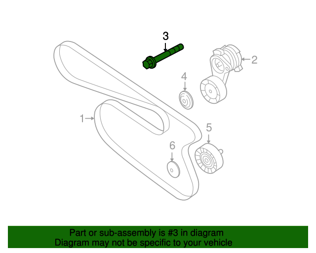 Genuine BMW 11287530315 Belt Tensioner Bolt Torx Screw (M11x65AL) FREE Shipping on