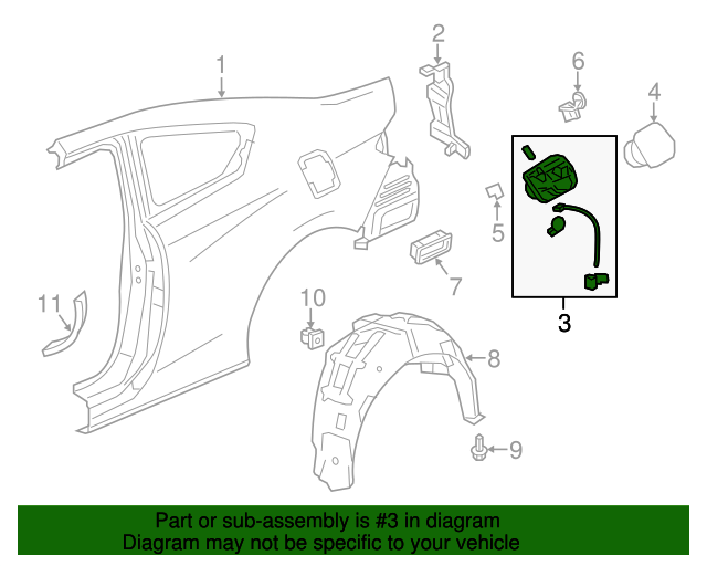 74480T3LA02 Adapter Assembly Fuel Cap 20142017 Honda Accord