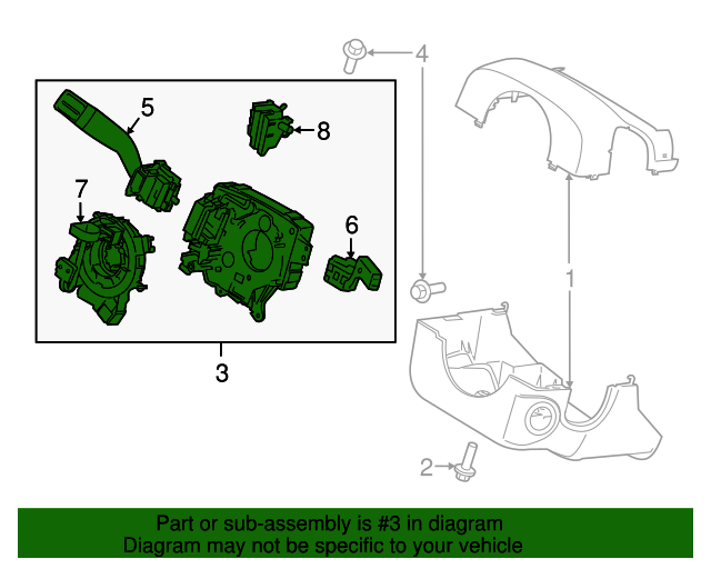 20182023 Lincoln Navigator OEM Housing Assembly Steering Column JL7Z