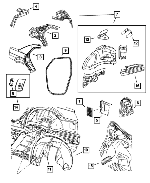 Aperture Panel and Pillar Supports for 2009 Chrysler 300 | Mopar eStore