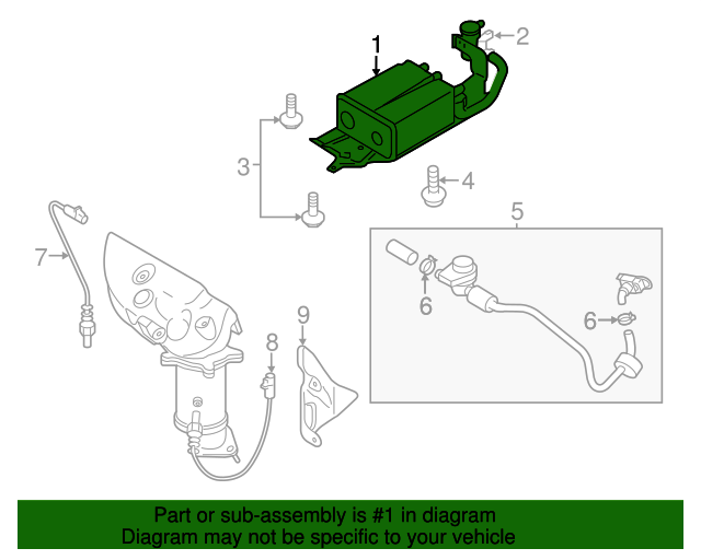 20072015 Mazda CX9 Vapor Canister CY011396ZD MazdaParts