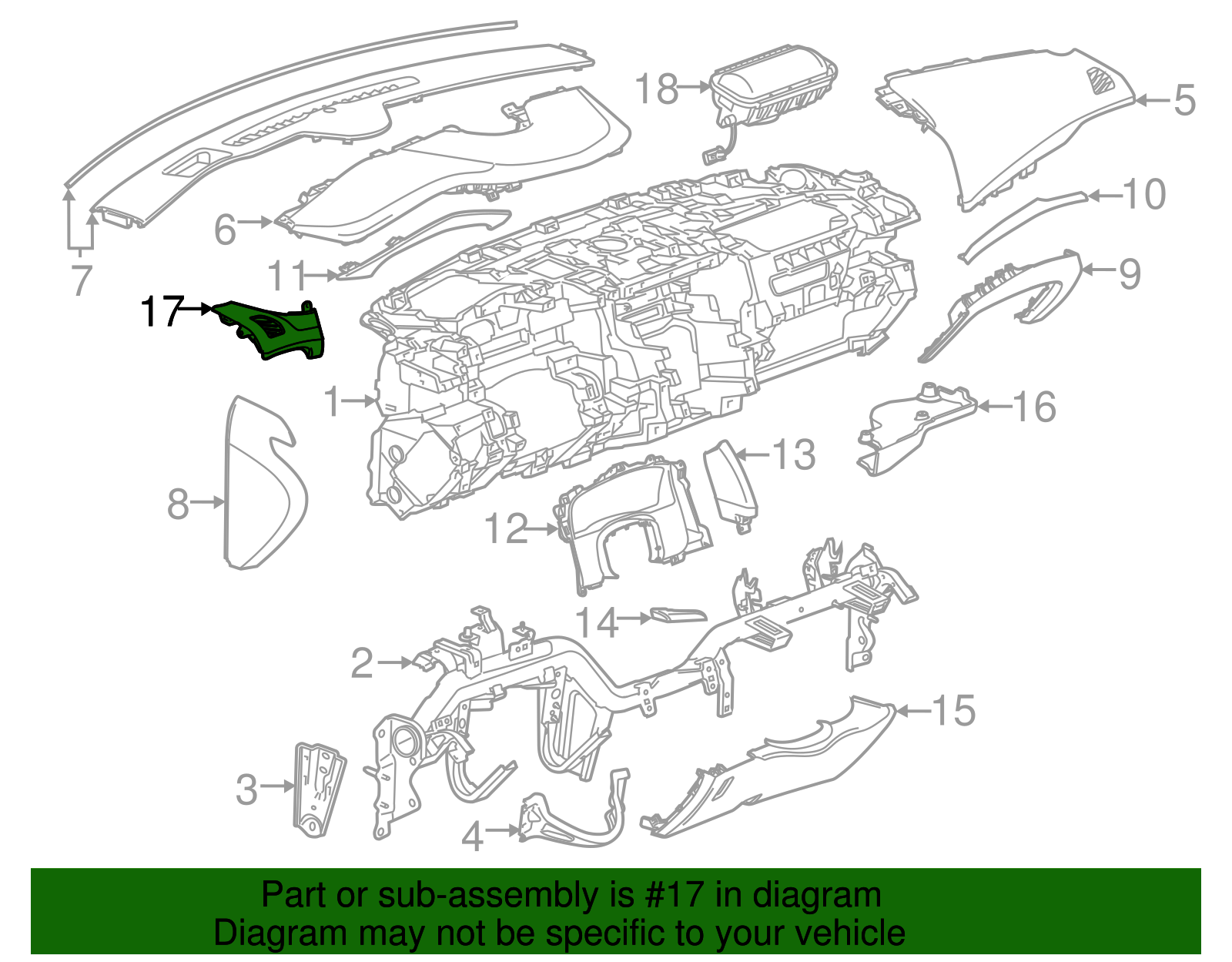 F Panel - Cadillac (84142965)