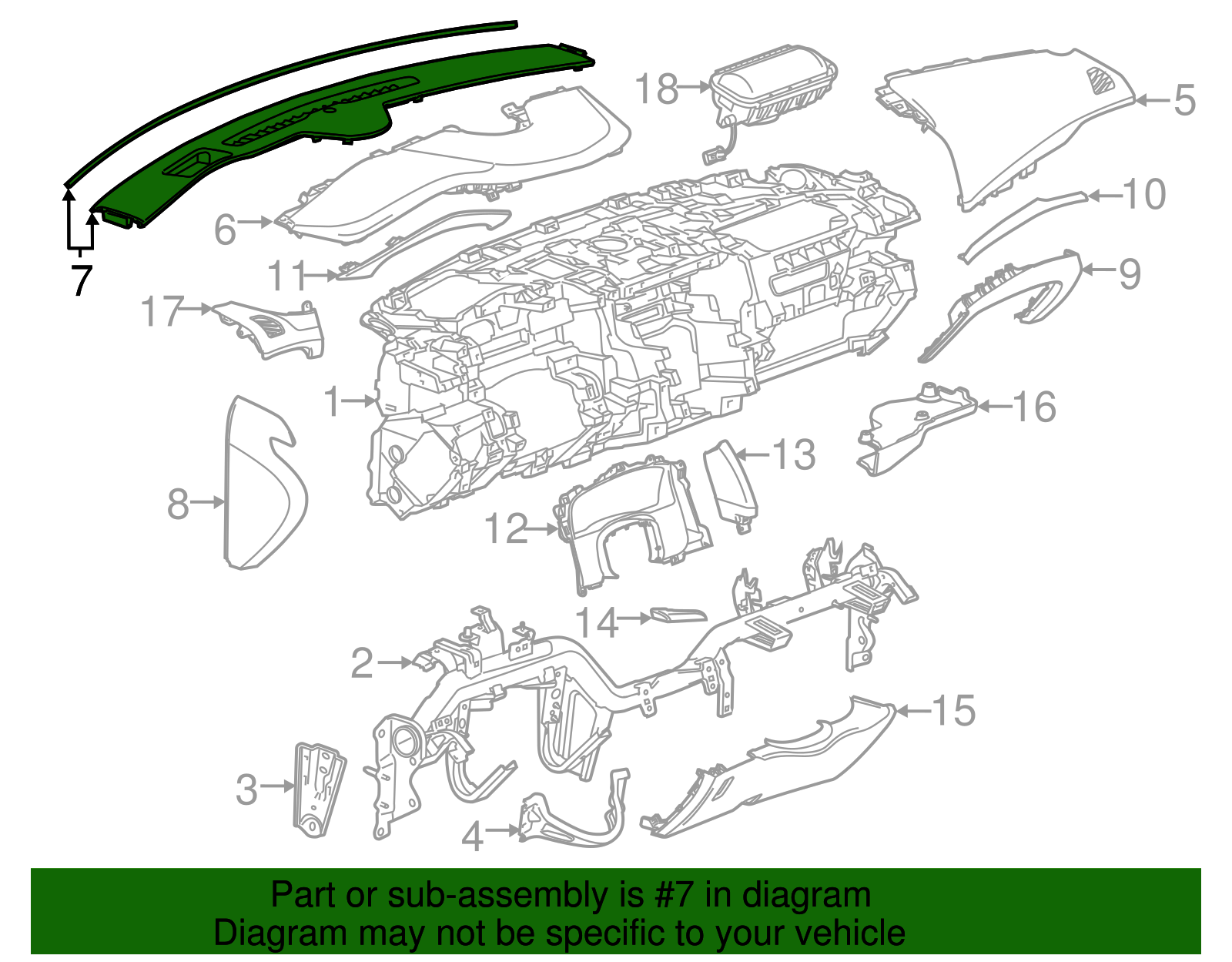 Cocoa Instrument Panel Extension - Cadillac (84139153)
