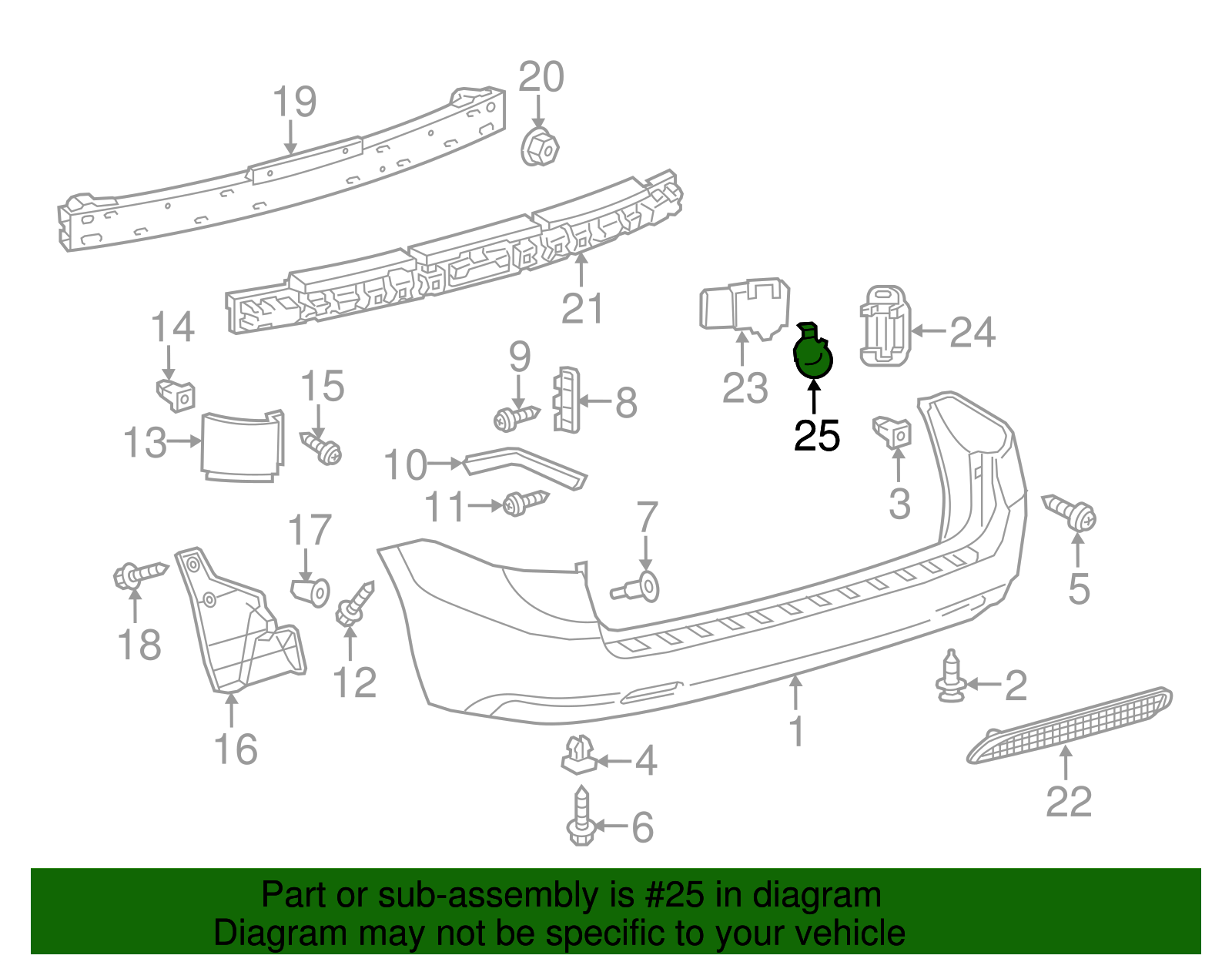 Park Sensor Retainer - Toyota (89348-71010-C0)