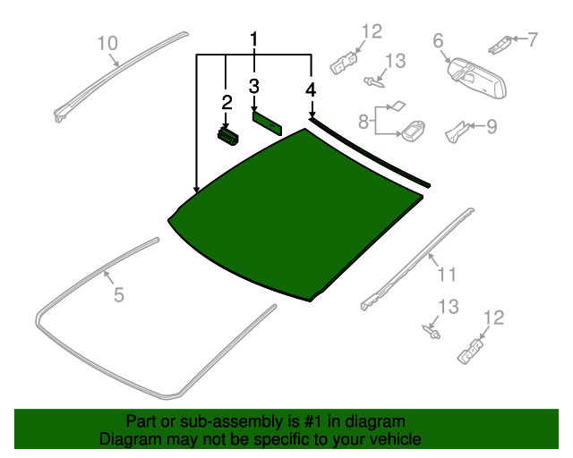Lexus OEM Windshield Part 5610175210 OEM Vehicle Parts