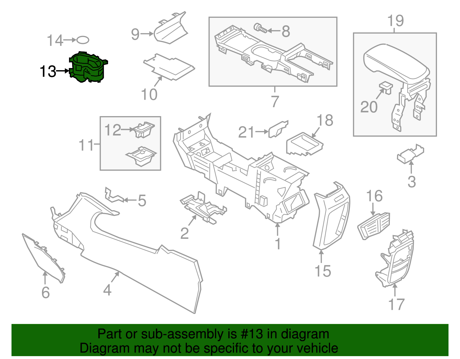 Cup Holder - Ford (GJ7Z-7813562-AA)