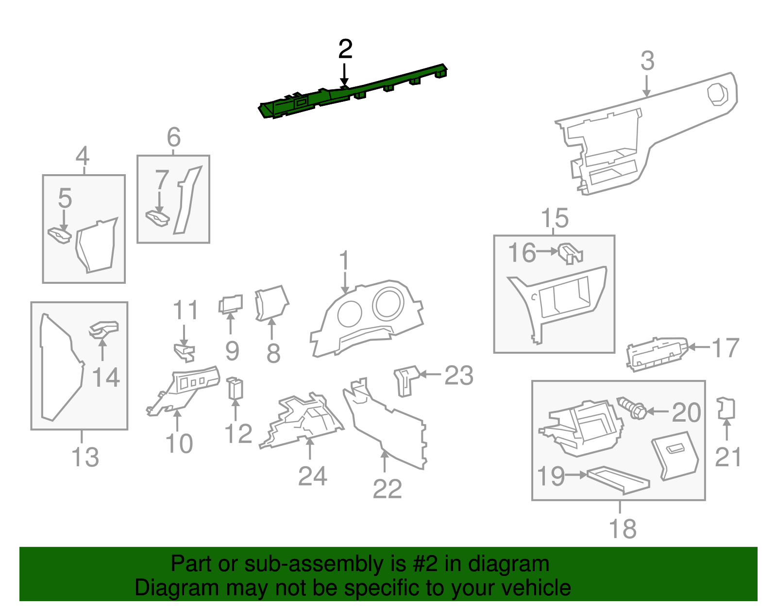Center Molding - Scion (55412-12860)