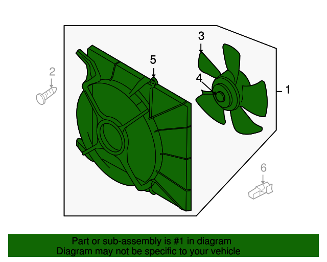 20092011 GM Engine Cooling Fan Assembly 95950465