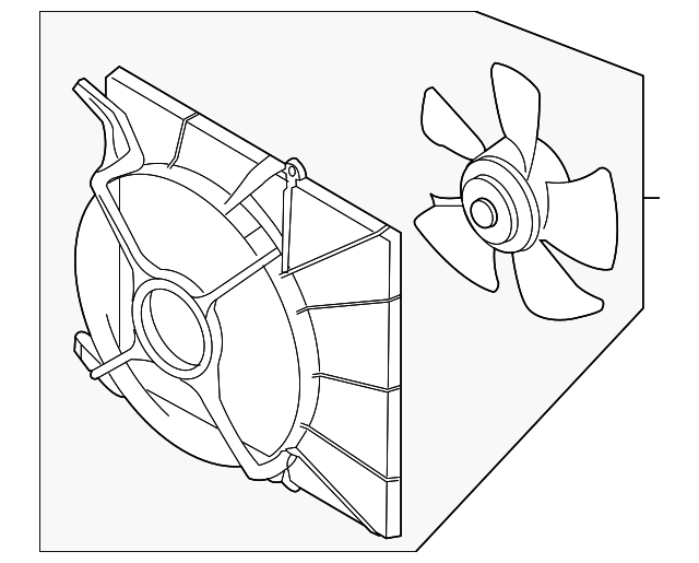 20092011 GM Engine Cooling Fan Assembly 95950465