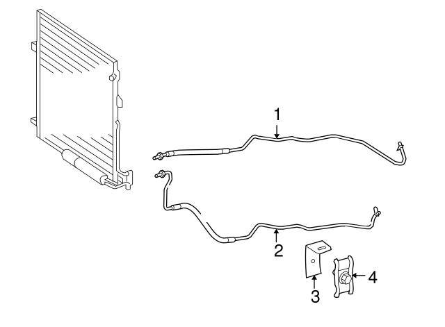 OIL COOLE LINE MB A 164 500 49 72 (Mecedes, Smat) > EPC