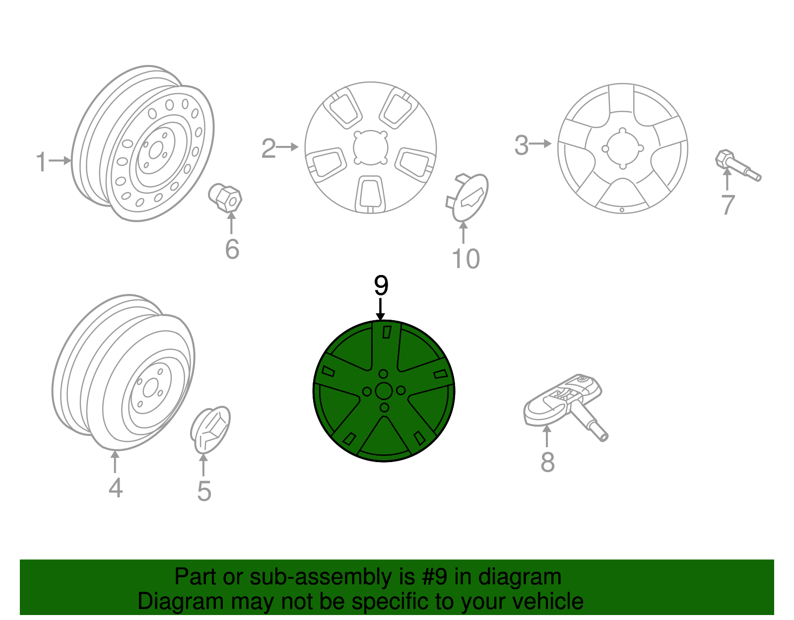 Wheel Hub Cap - GM (96653144)