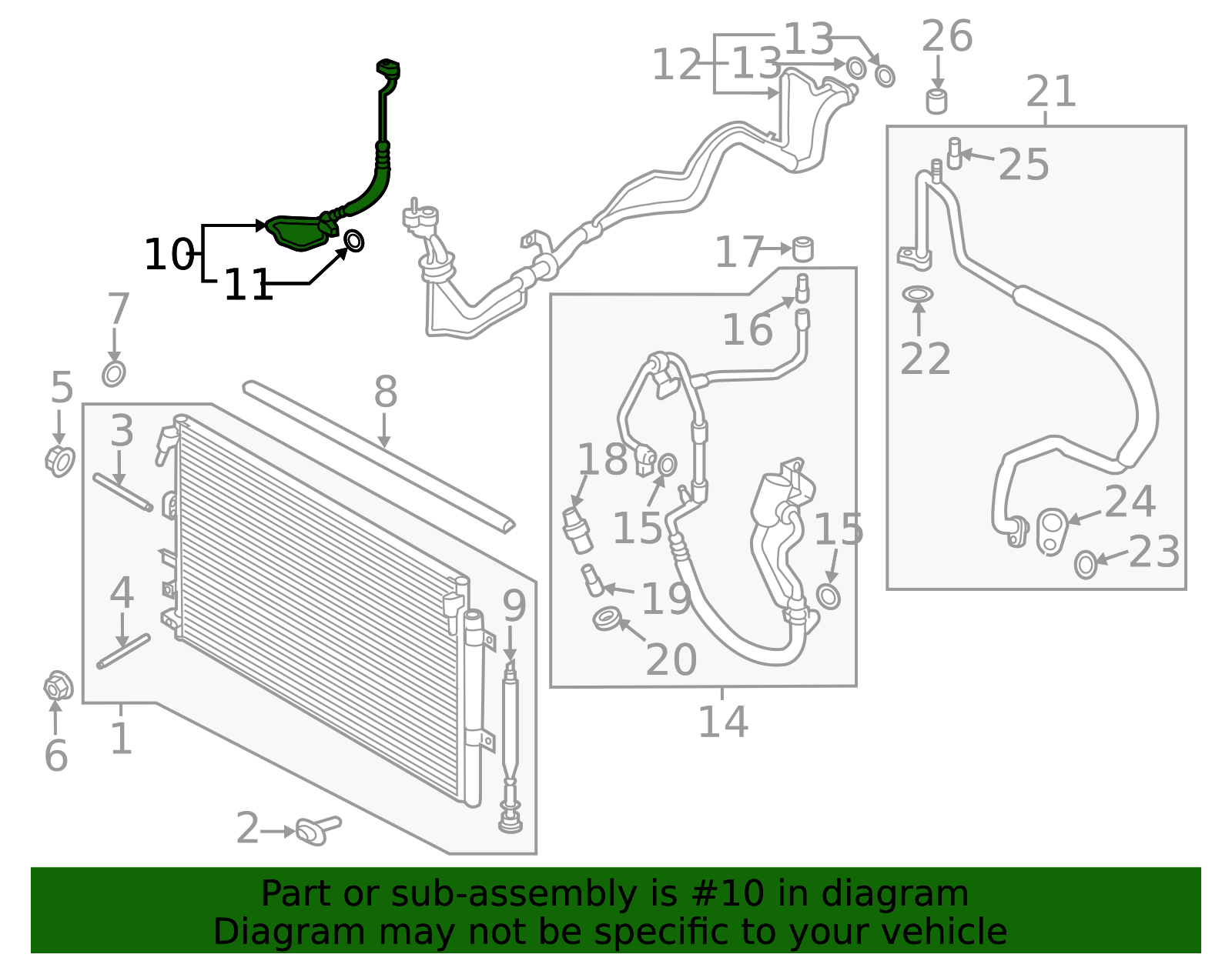Motorcraft™ A/C Refrigerant Liquid Hose - Ford (YF-38383)