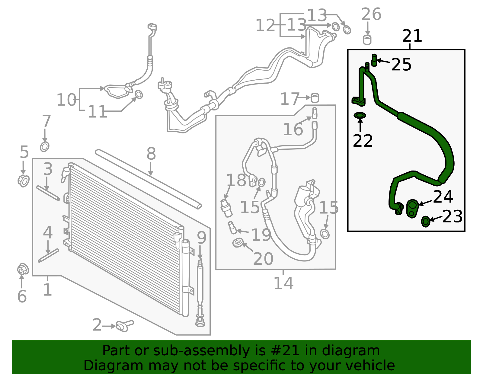 Motorcraft™ A/C Refrigerant Suction Hose - Ford (YF-38409)