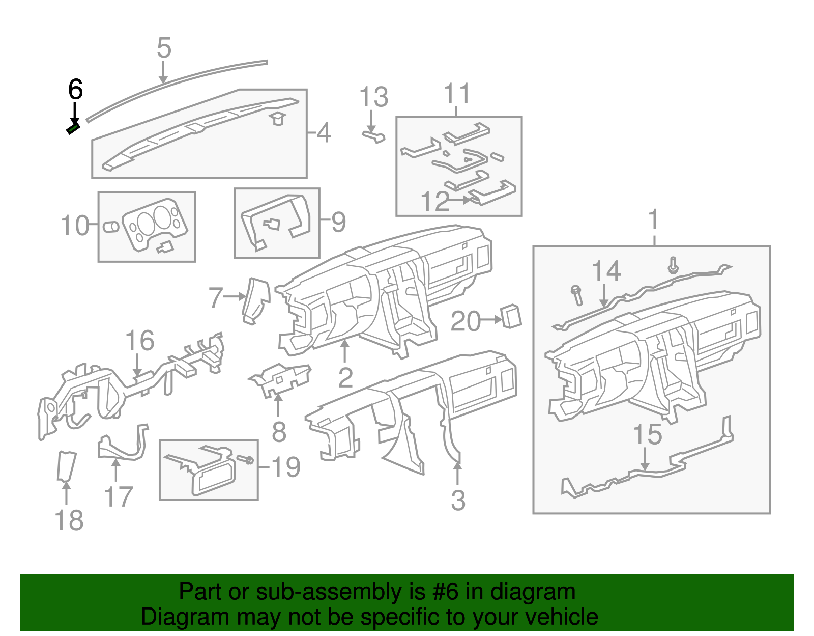 Seal-I/P Upper T/Panel (15890467)
