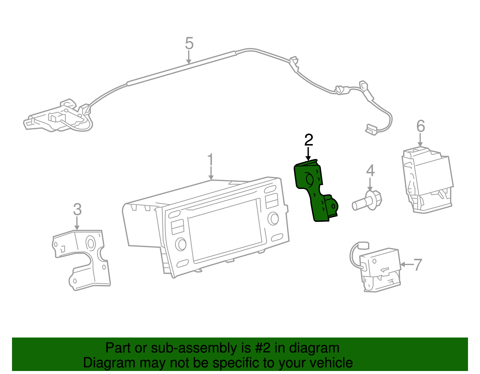 AM/FM CD Mount Bracket - Toyota (86211-52350)
