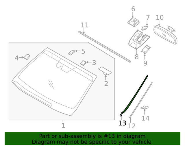 20192023 Hyundai Santa Fe Windshield Molding Bracket 86147S1000 OEM