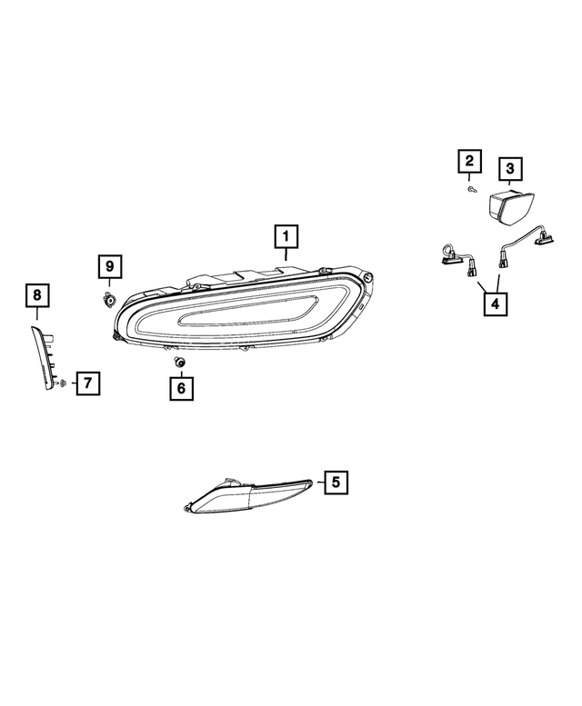 2013-2019 Mopar License Plate Lamp, Right 68228930AA | My Mopar Parts