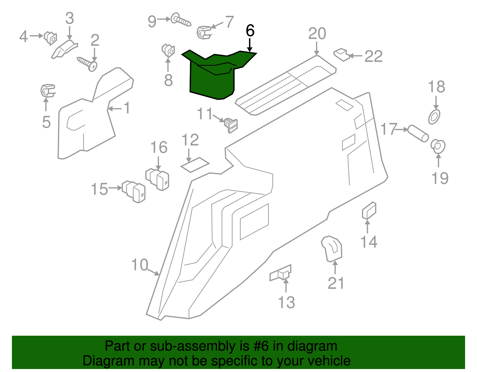 Rear Trim - Ford (GL7Z-7831010-AA)