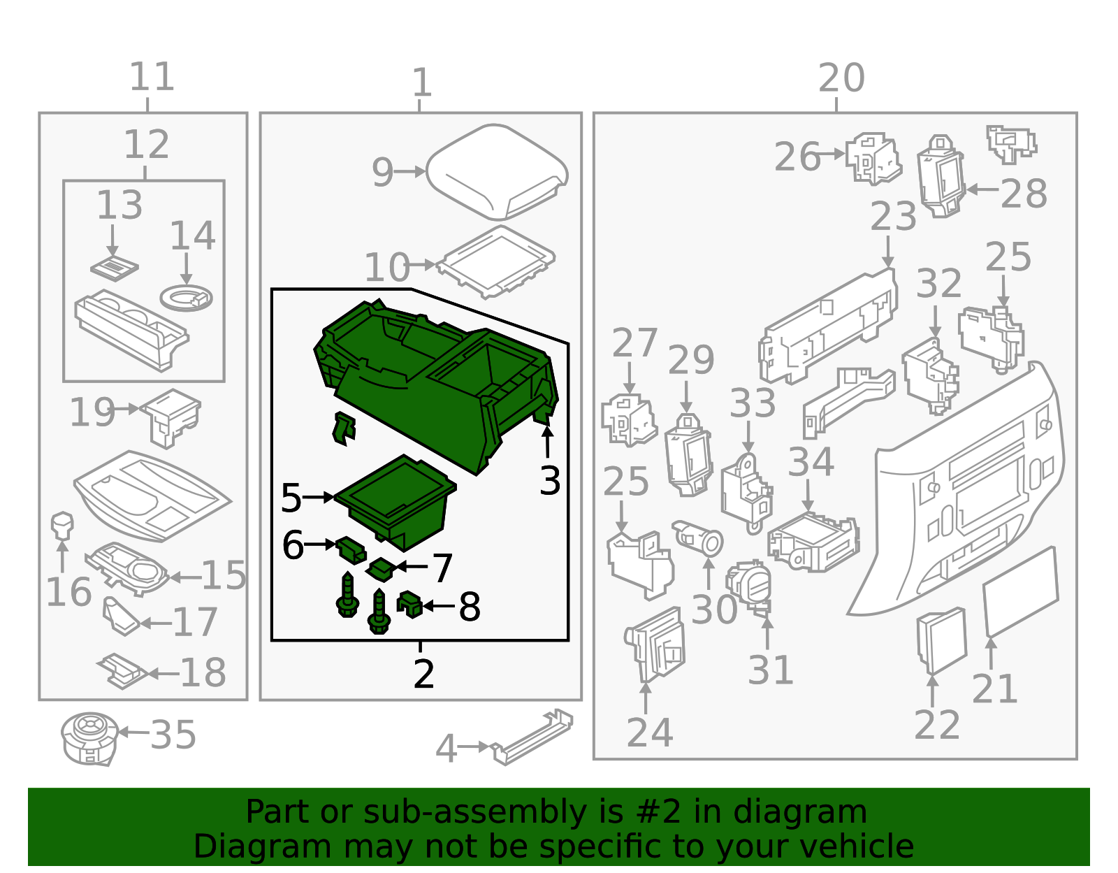 2018-2020 Infiniti QX80 Center Console 96911-6GW0B | Infiniti of San Jose