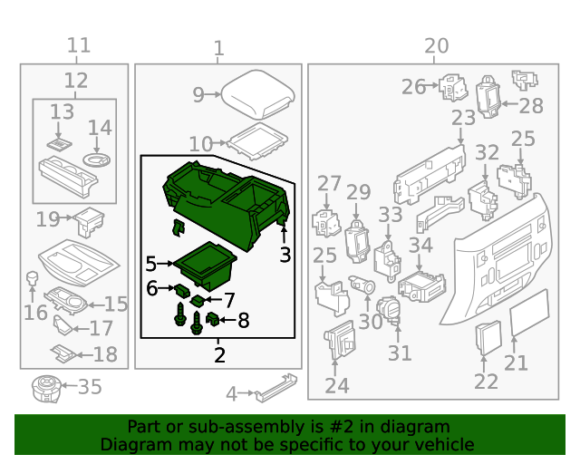 20182020 Infiniti QX80 Center Console 969116GW0A XportAuto