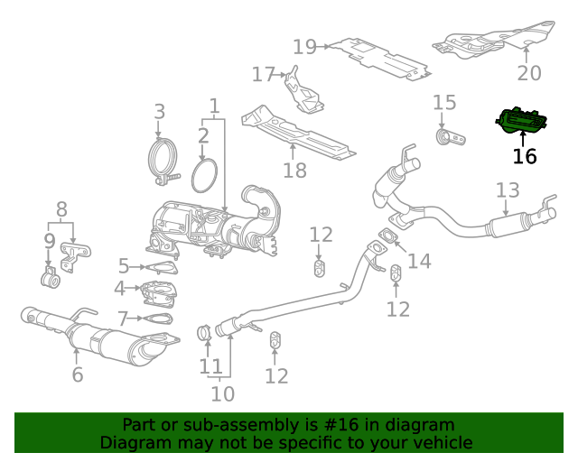 20212022 GM Passenger Side Exhaust Tail Pipe Heat Sleeve 84817176