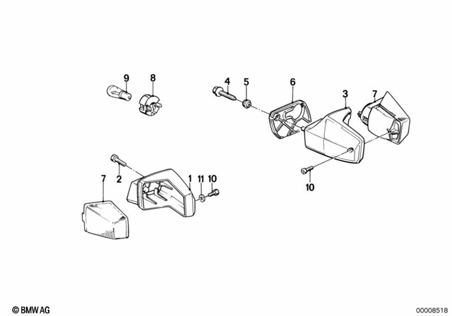 63131459326 - Bracket - Front Right 1984-1996 BMW-Motorrad | BMW 