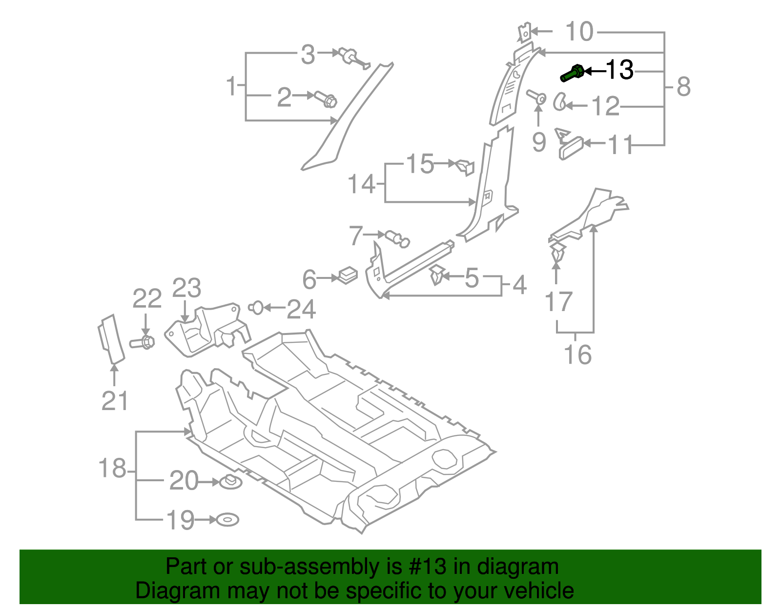 Coat Hook Screw - Volkswagen (N-104-571-01)