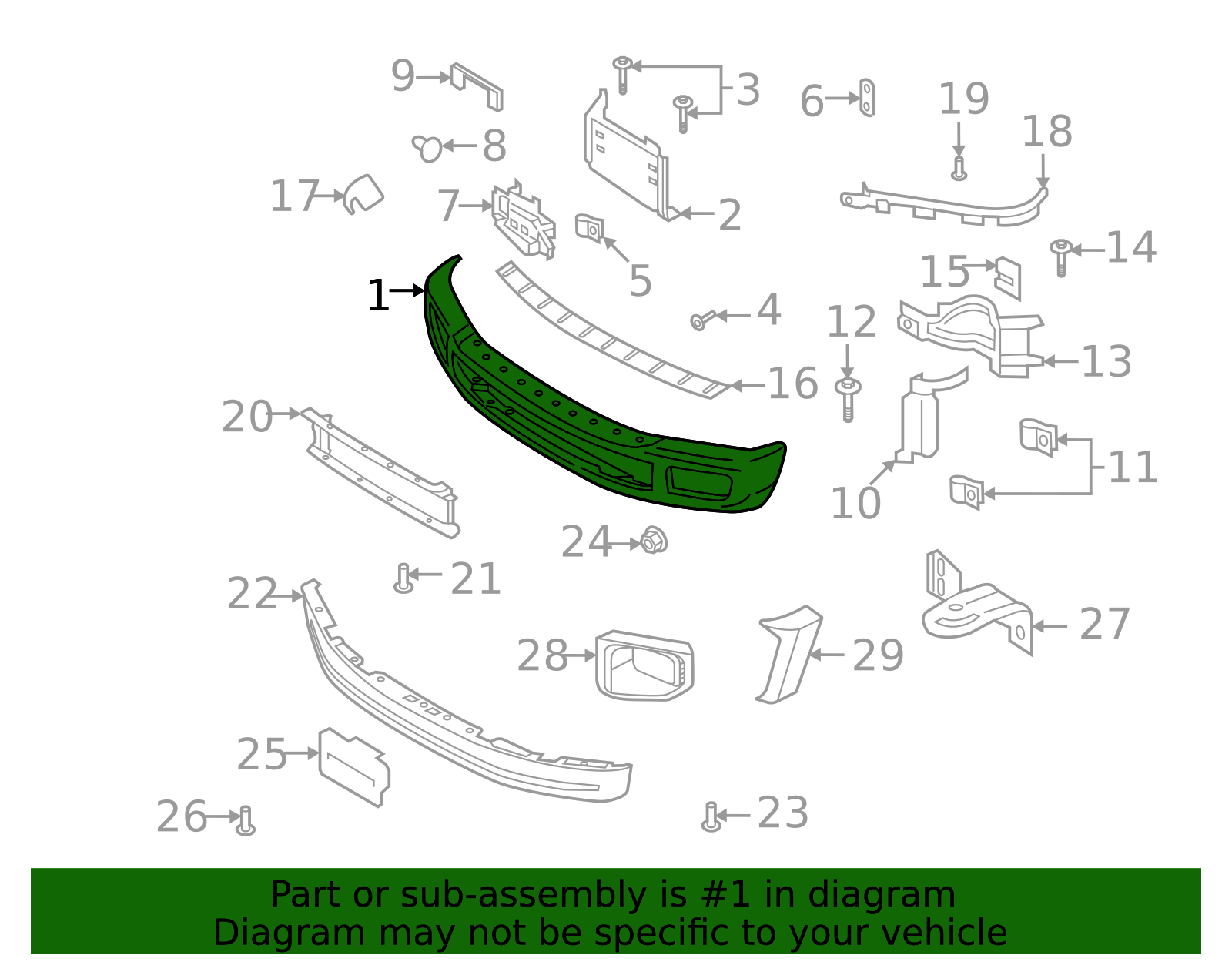 LC3Z-17757-B - 2020-2022 Ford F-350 Super Duty - Bumper Face Bar | Ford ...