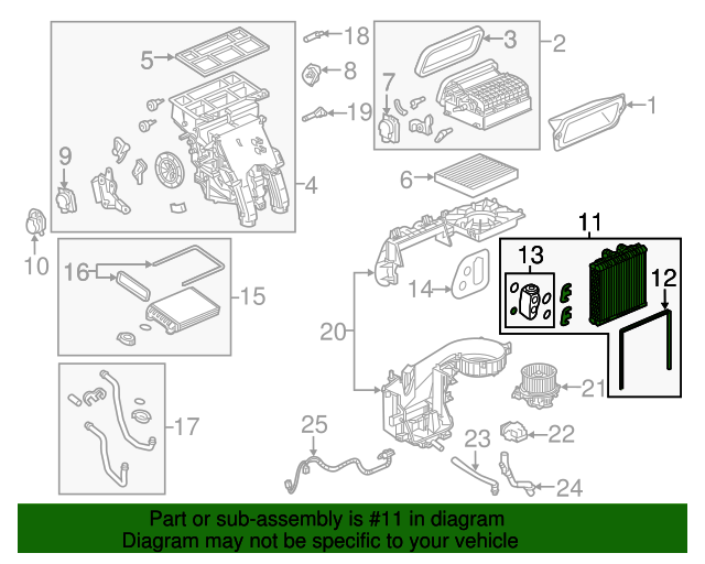 Air Conditioning Evaporator Core Kit with Valve, Seals, Stud, Bracket, and Bolt Air Conditioning Evaporator Core Kit with Valve, Seals, Stud, Bracket, and Bolt