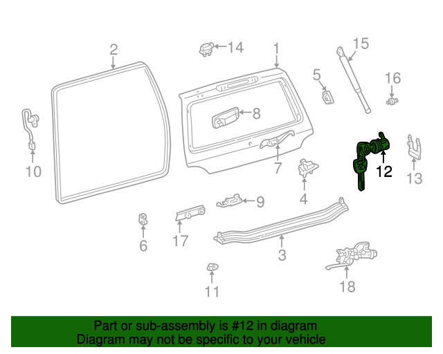20032007 Toyota Land Cruiser Lock Cylinder 6905560280 Toyota Parts