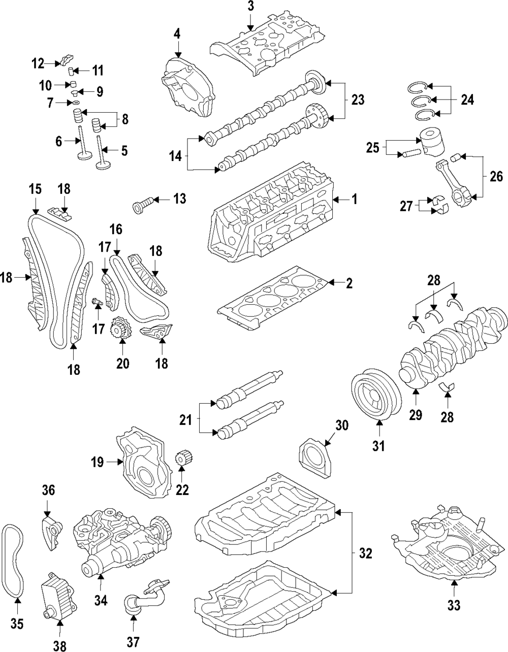 2022-2024 Volkswagen Camshaft 06Q-109-022-D | OEM Parts Online