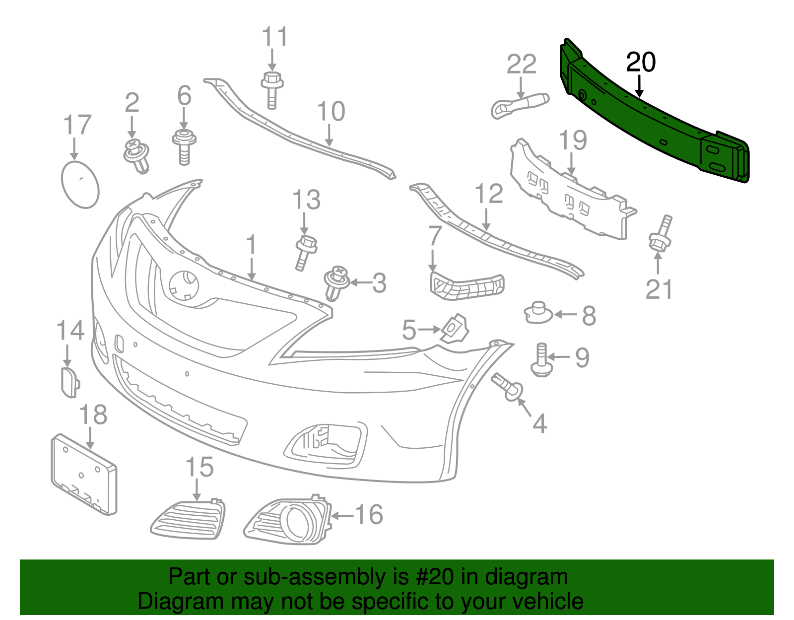 Reinforced Beam - Toyota (52021-33140)